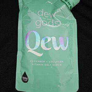NEW dew of the gods Qew Cucumber + Collagen Vitamin Salt Scrub